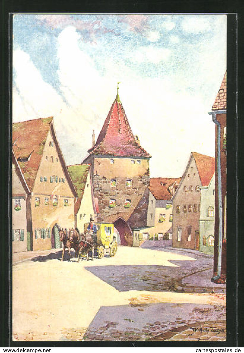 Künstler-AK Lauf / Pegnitz, Oberer Markt Mit Postkutsche  - Pegnitz