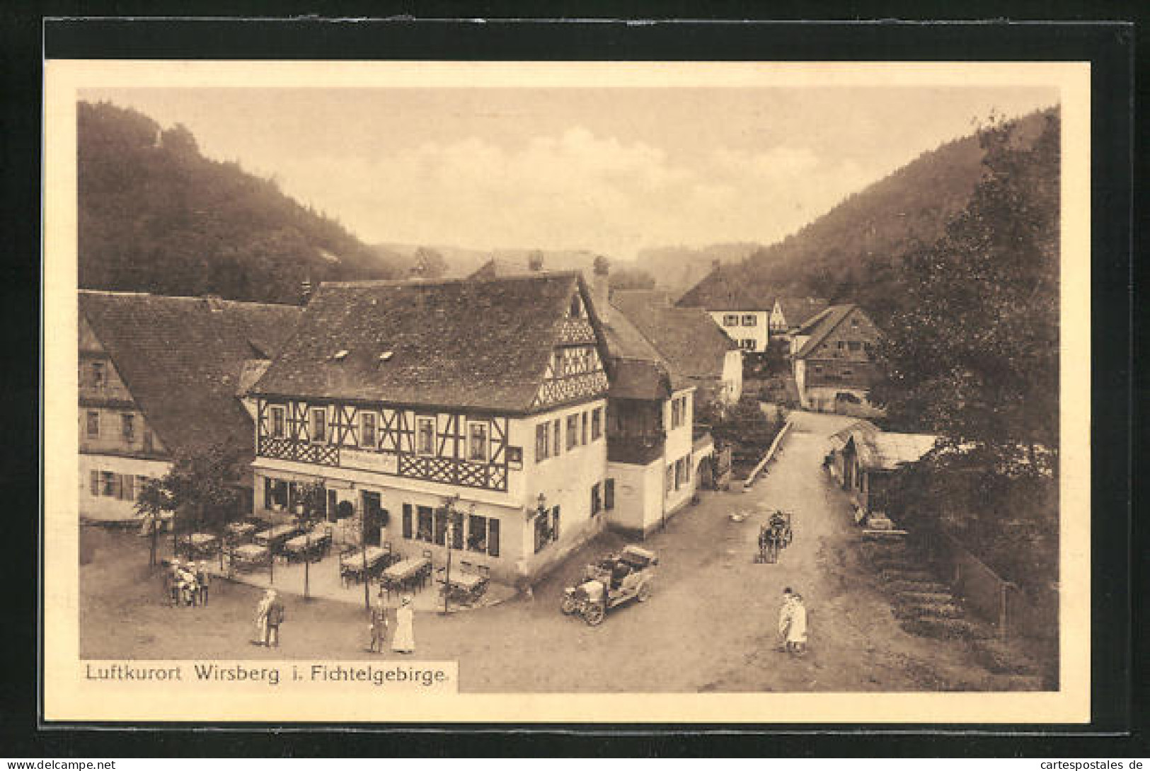 AK Wirsberg / Fichtelgebirge, Hotel-Restaurant Zur Post Aus Der Vogelschau  - Autres & Non Classés