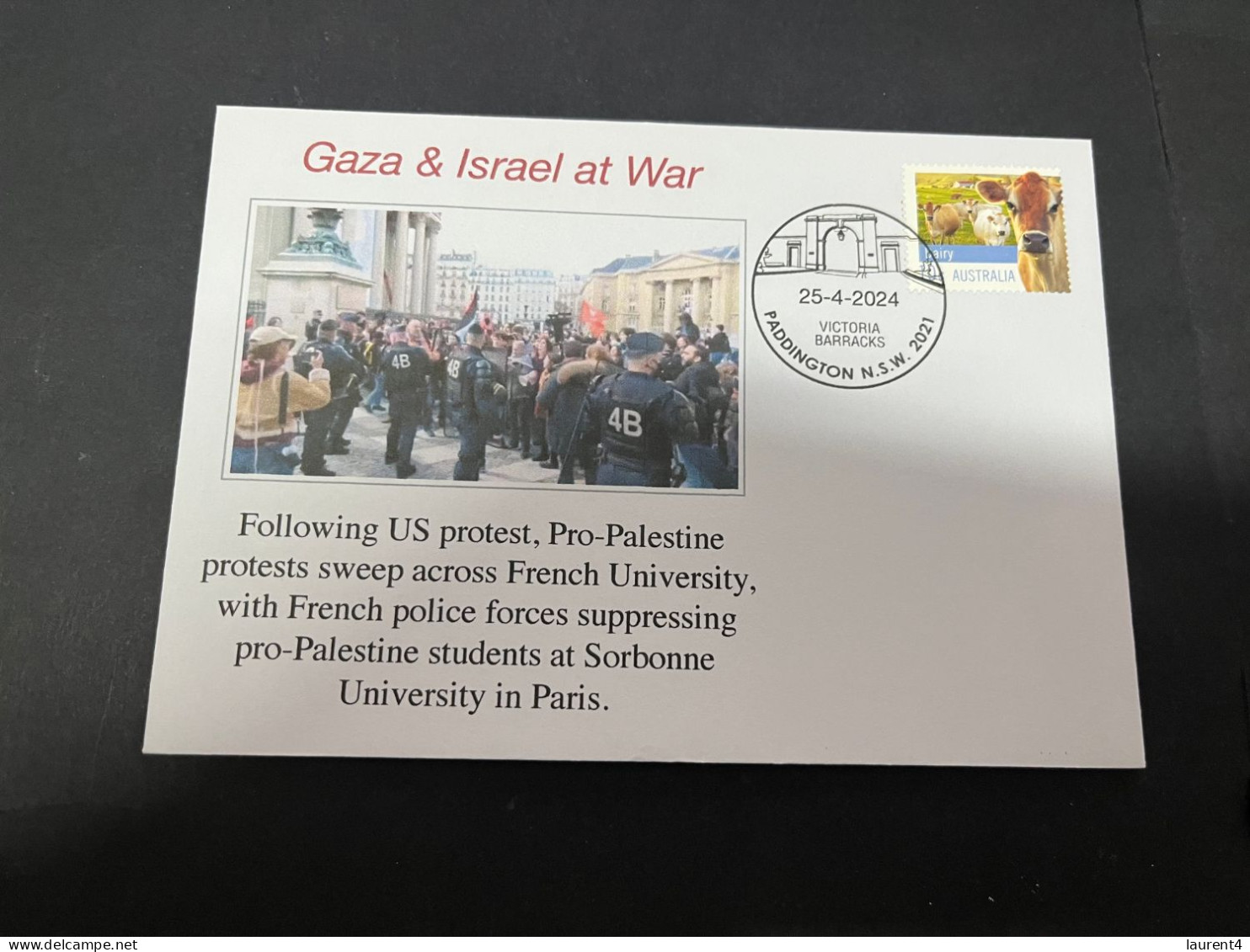 27-4-2024 (3 Z 12) GAZA - Pro-Palestine Protests Sweep Accorss Many France University (Like Sorbonne) - Militaria