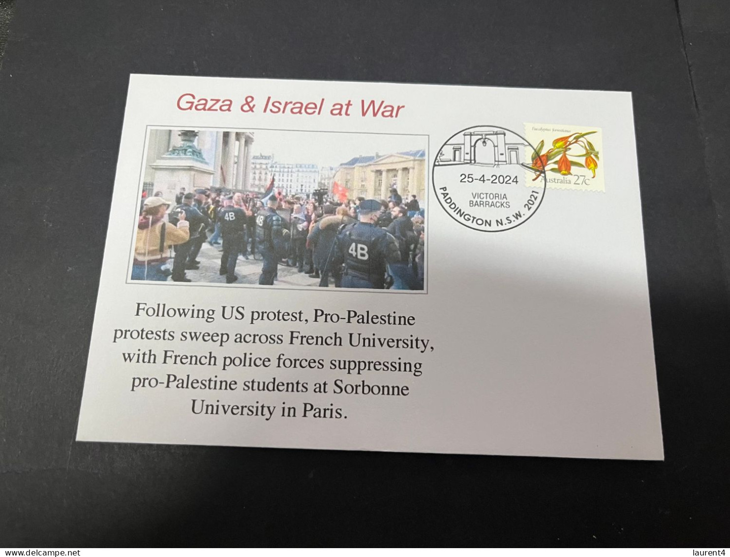 27-4-2024 (3 Z 12) GAZA - Pro-Palestine Protests Sweep Accorss Many France University (Like Sorbonne) - Militares