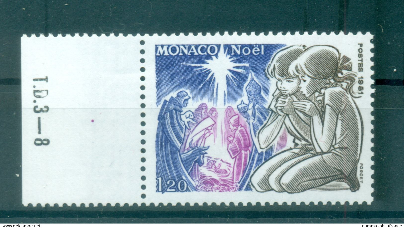 Monaco 1981 - Y & T  N. 1299 - Noël - Neufs