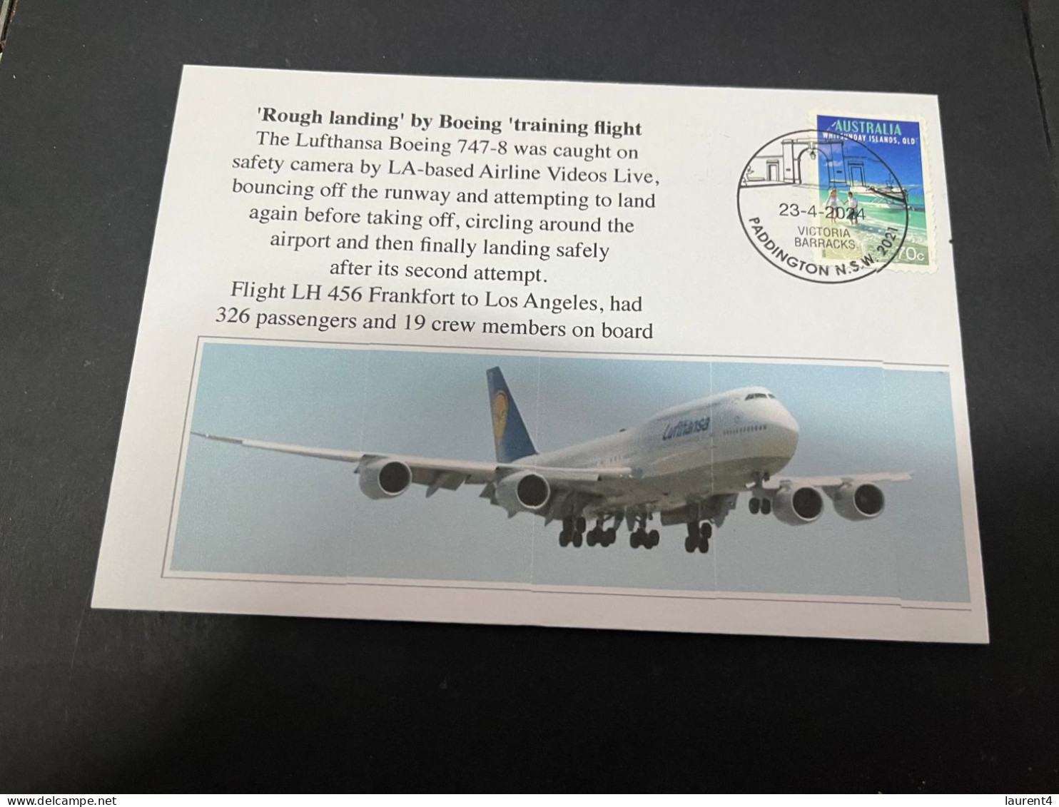 27-4-2024 (3 Z 12) Lufhtansa Boeing 747 Flight Frankfort To Los Angeles "rought Landing" In LA On 23-4-2024 - Flugzeuge