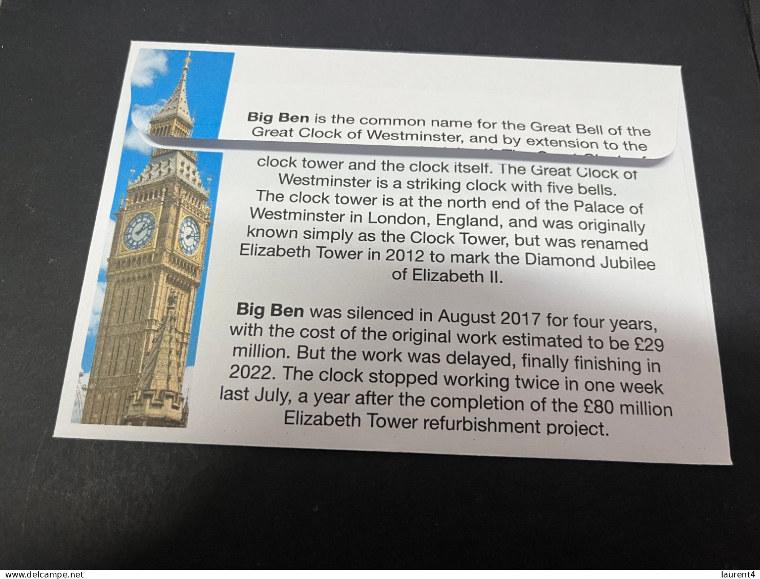 27-4-2024 (3 Z 12) UK - Big Ben Clock Stops As Hand Freeze At 9am (24-4-2024) - Sonstige & Ohne Zuordnung