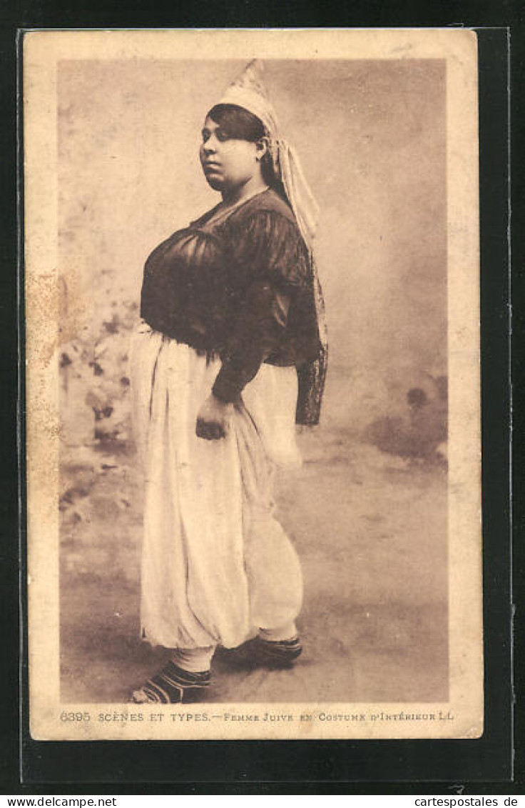 AK Femme Juive En Costume D'Interieur  - Jewish