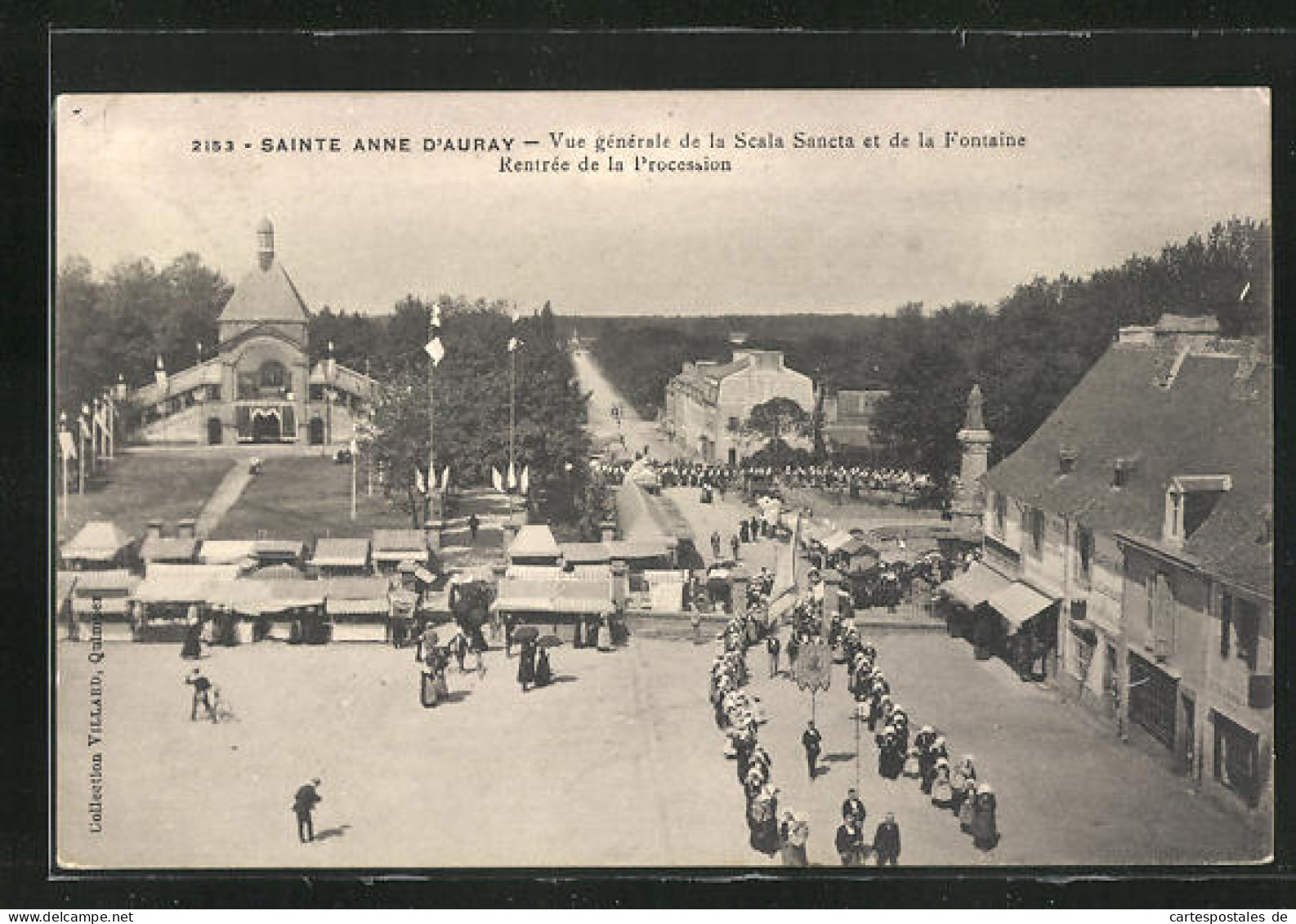 CPA Sainte-Anne-d'Auray, Vue Generale De La Scala Sancta Et De La Fontaine Rentree De La Procession  - Sainte Anne D'Auray