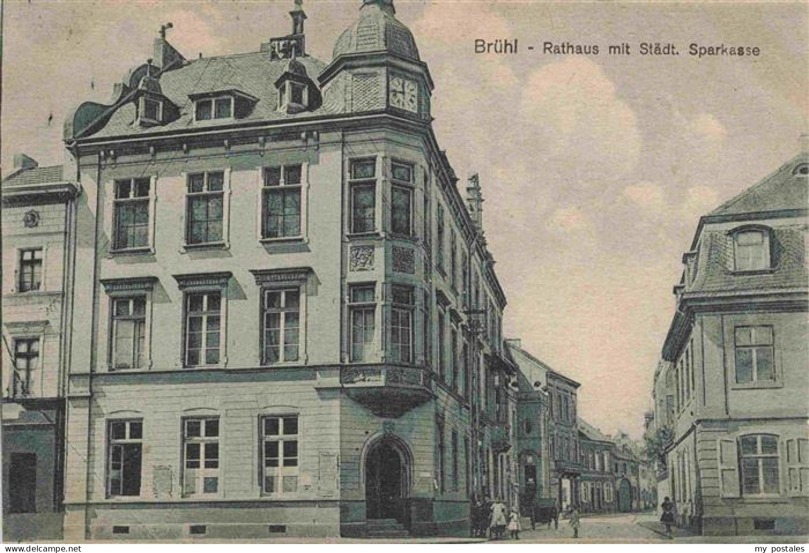 73973231 BRueHL__Rheinland Rathaus Mit Staedt Sparkasse - Bruehl