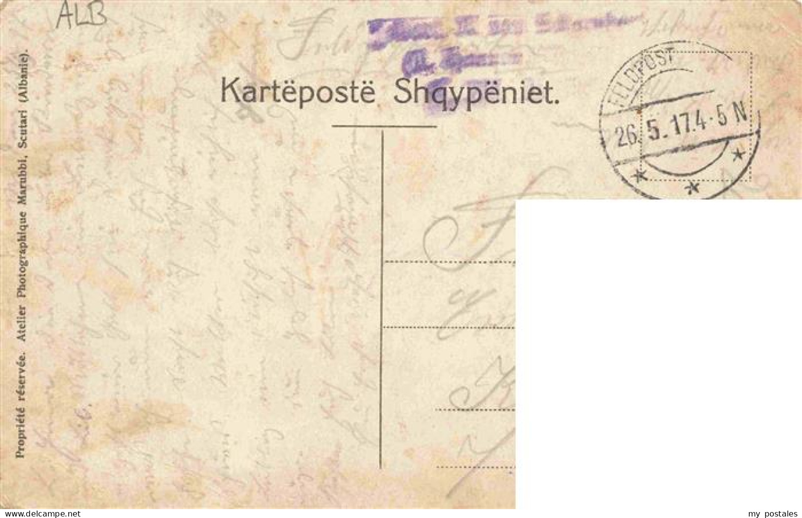 73973202 Durres_Durazzo_Albania Kujtim Nga Shqypenia Feldpost - Albania