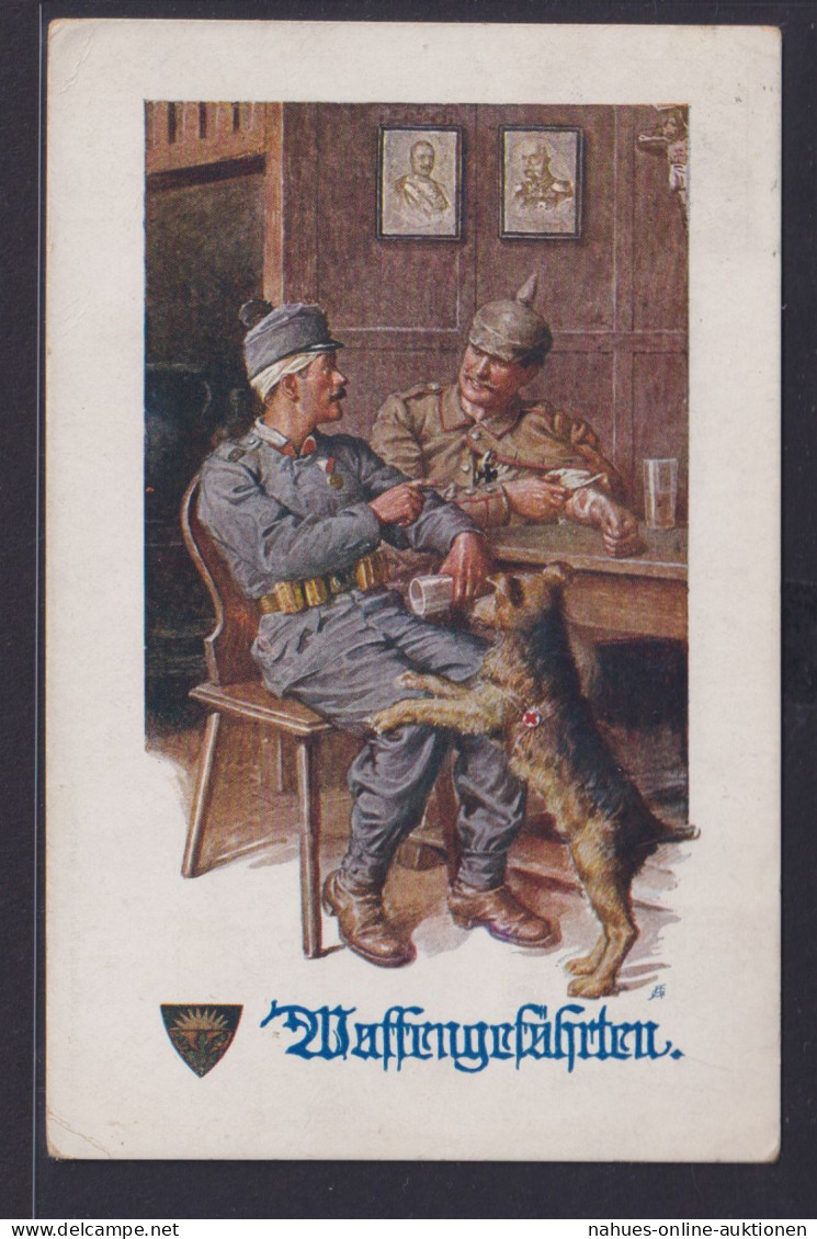 Ansichtskarte N. Wien Soldaten Waffengefährten Deutscher Schulverein Karte - 1914-18