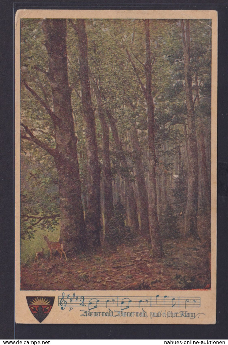 Ansichtskarte Wald Mit Rehen Künstlerkarte Deutscher Schulverein Karte - Non Classés