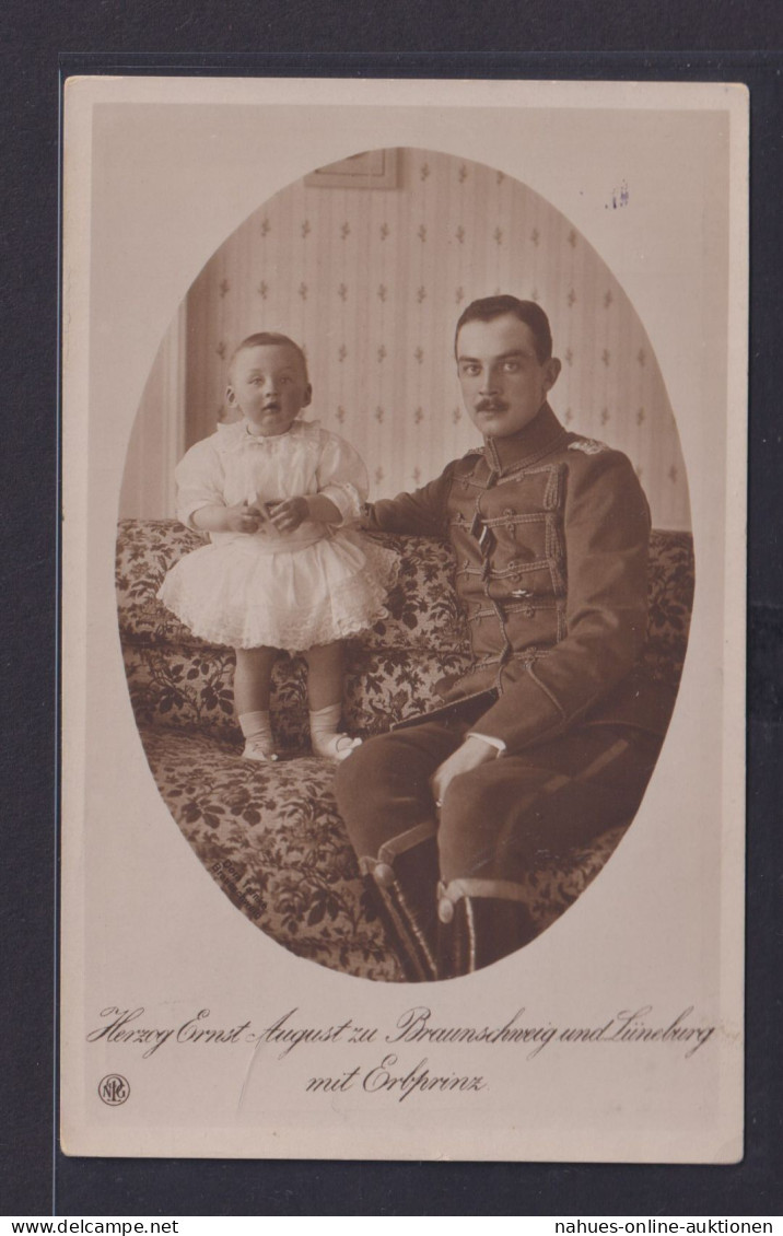 Ansichtskarte Porträt Herzog Ernst August Braunschweig Lüneburg M. Erbprinz - Politieke En Militaire Mannen