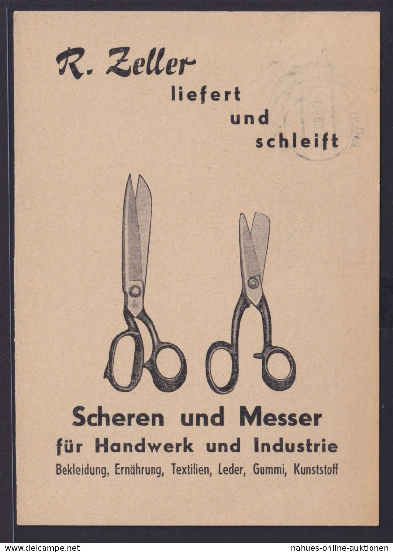 Ansichtskarte Reklame Werbung R. Zeller Scheren Messer Berlin Neukoln Ab Berlin - Publicité