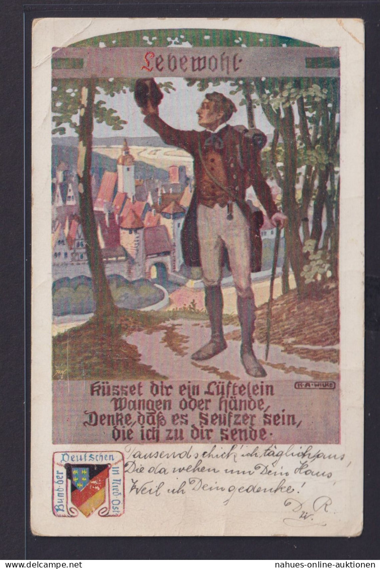 Ansichtskarte Österreich Deutsche Böhmen Künstler Sign. Vignette Nach Lavarone - Boehmen Und Maehren