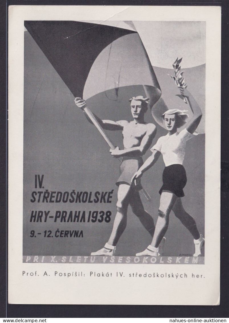 Ansichtskarte Sport Prag Sportfest 9.-12. Juni 1938 - Sonstige & Ohne Zuordnung