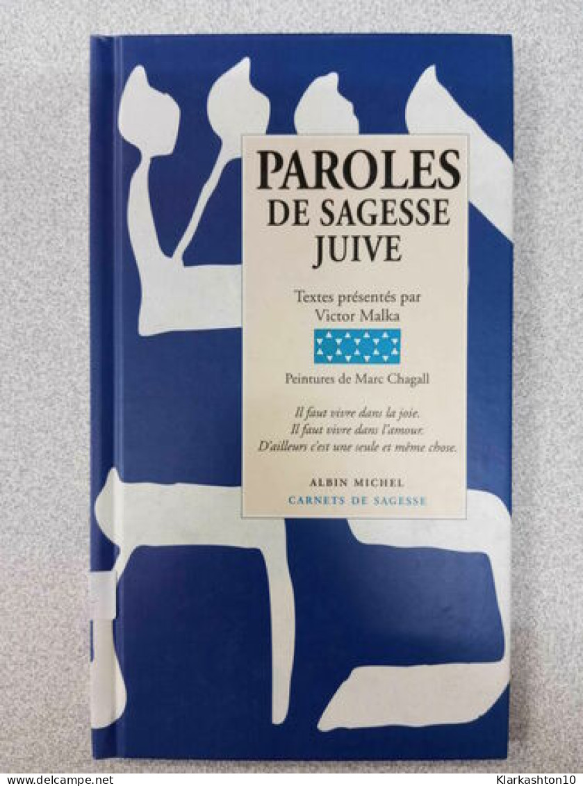 Paroles De Sagesse Juive - Other & Unclassified