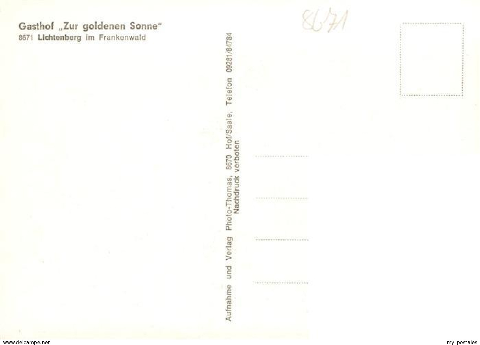 73941305 Lichtenberg_Oberfranken Gasthof Zur Goldenen Sonne Gastraum Fremdenzimm - Other & Unclassified