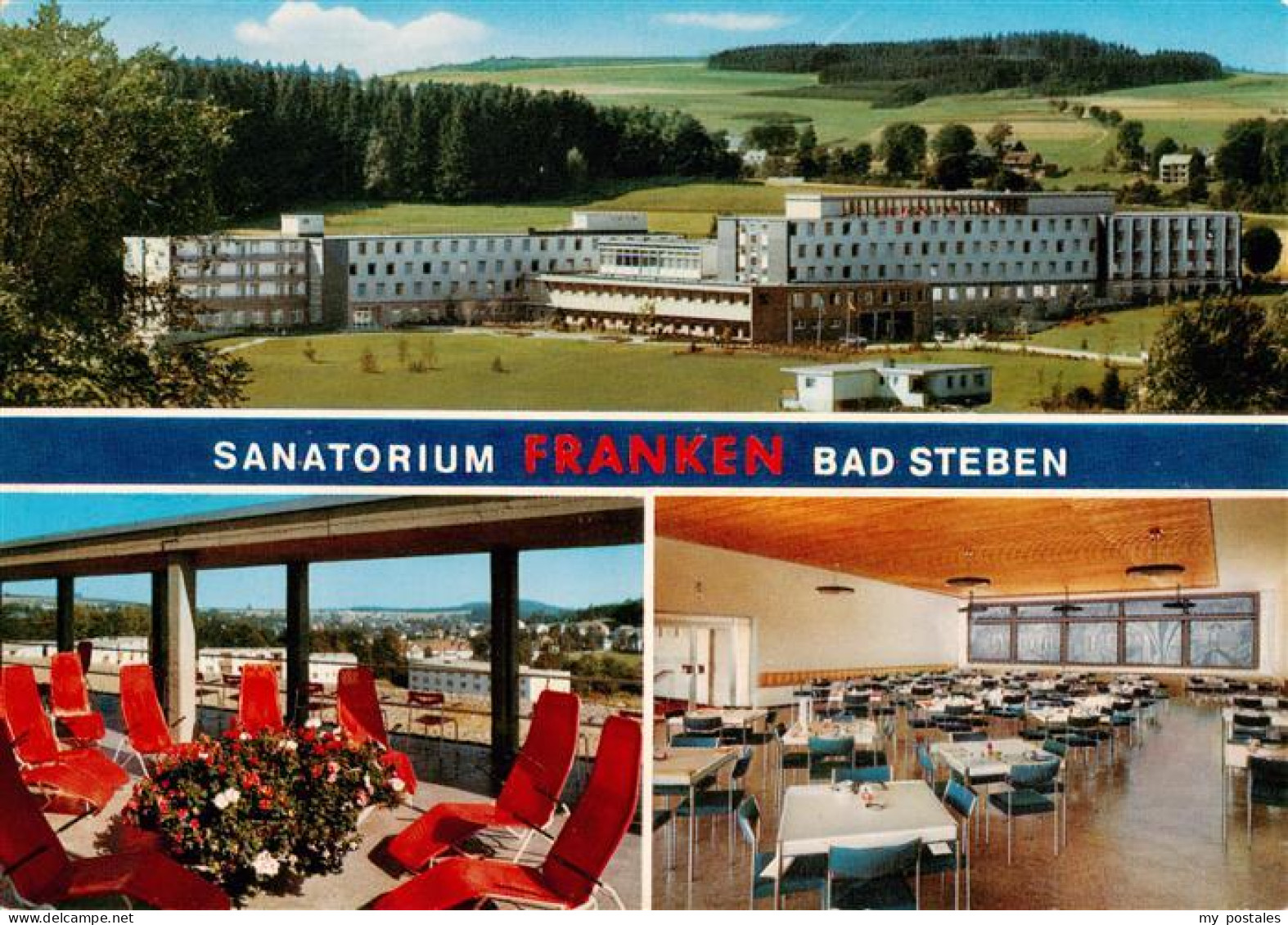 73941287 Bad_Steben Sanatorium Franken Der BfA Kurklinik Speisesaal Terrasse - Bad Steben