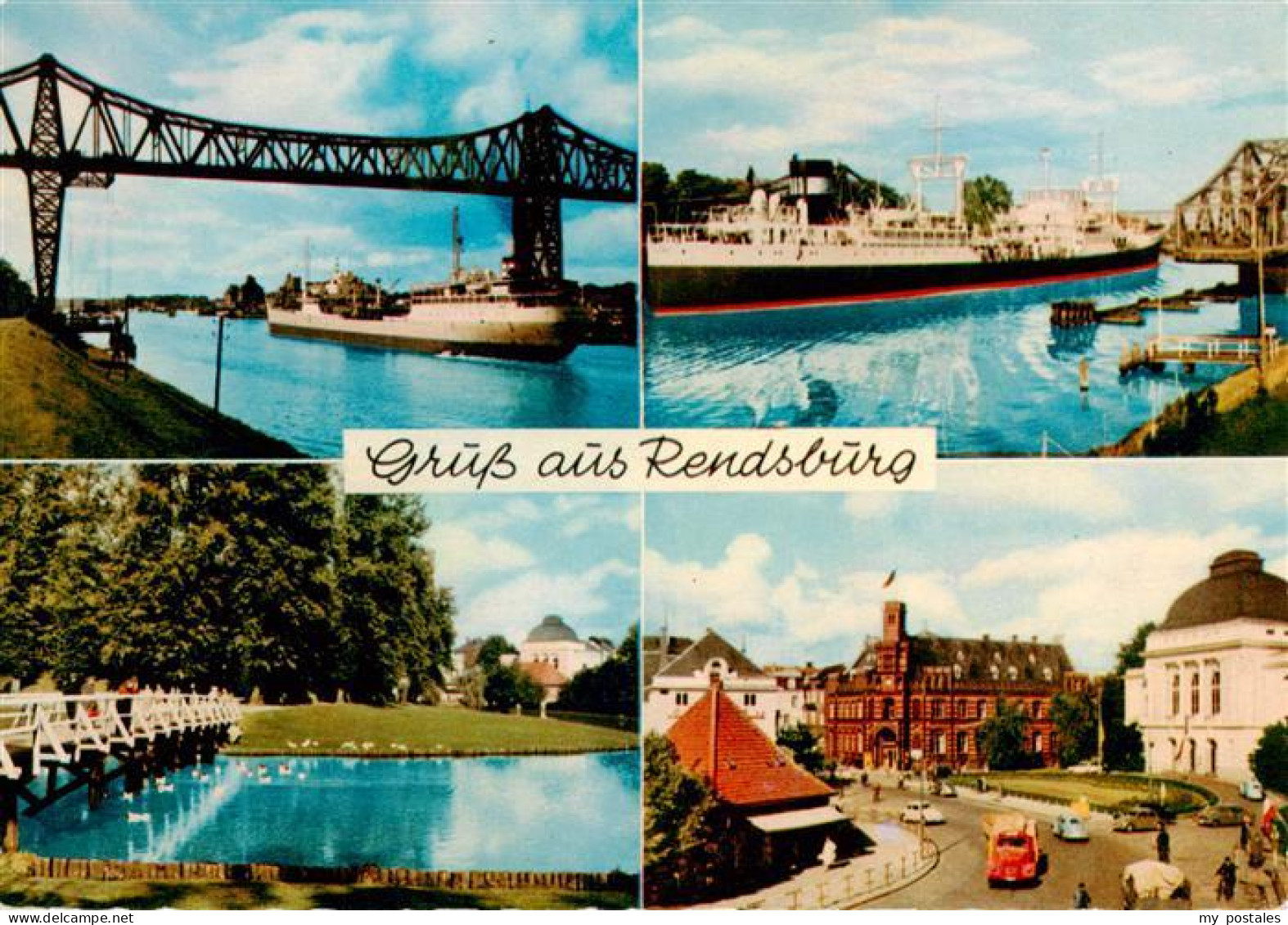 73941242 Rendsburg Hochbruecke Ueber Dem Nord-Ostsee-Kanal Dampfer Stadttheater - Rendsburg