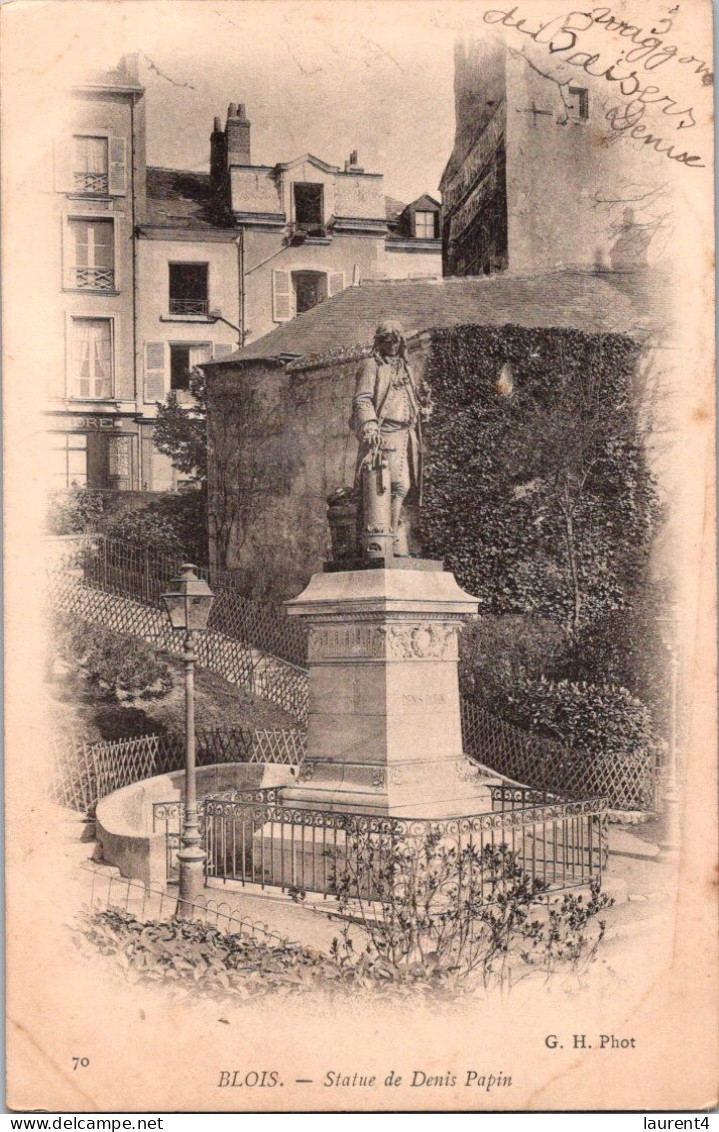 27-4-2024 (3 Z 13) France - (posted 1908 ?) Blois - Statue De Denis Papin - Sculture