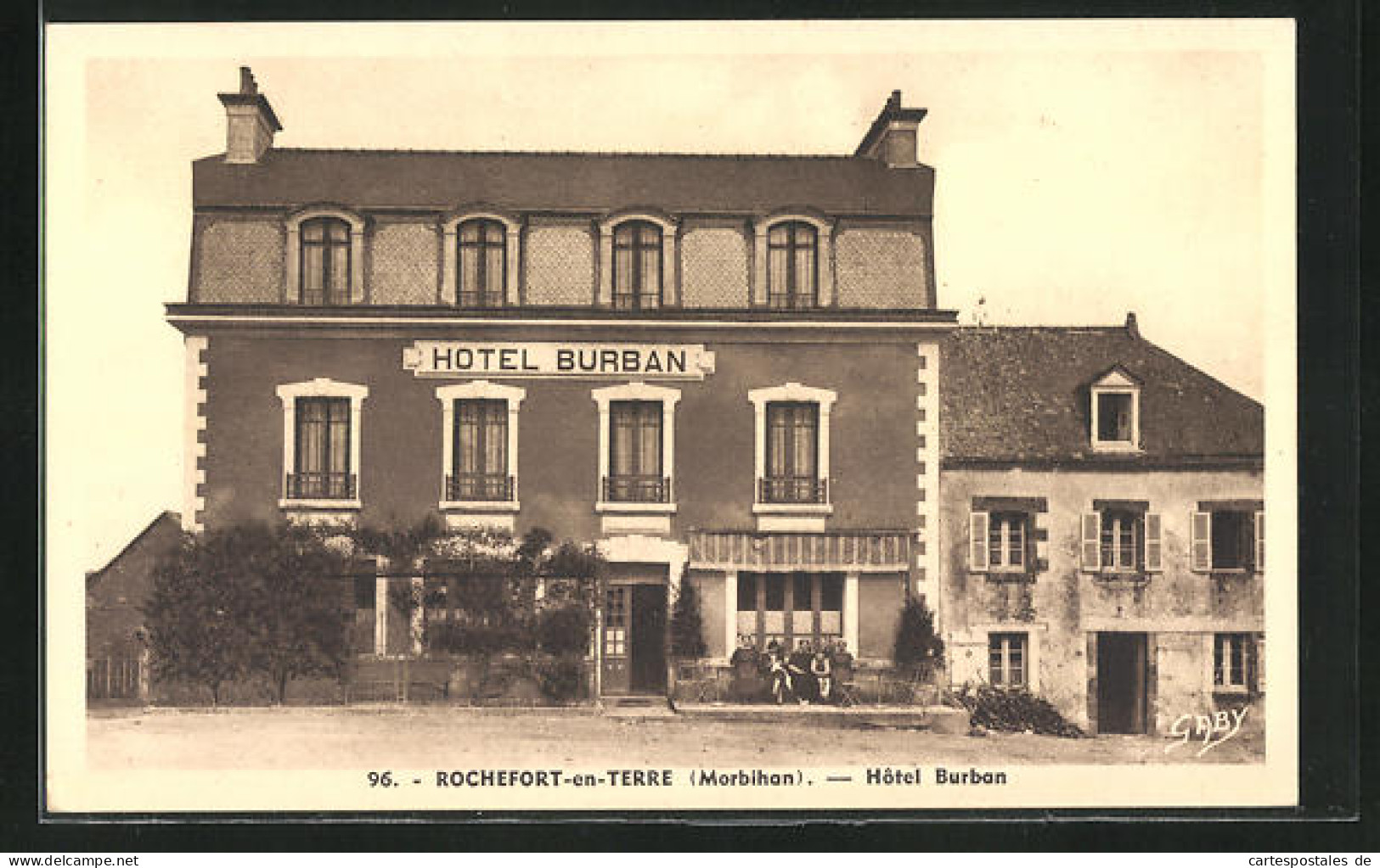 CPA Rochefort-en-Terre, Hôtel Burban  - Rochefort En Terre