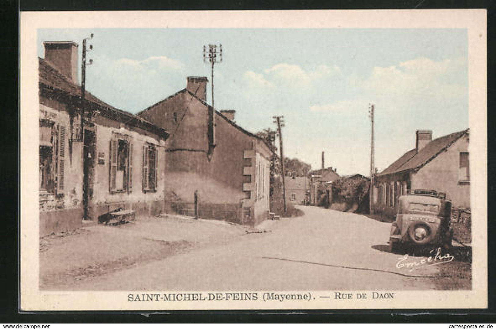 CPA Saint-Michel-de-Feins, Rue De Daon  - Andere & Zonder Classificatie