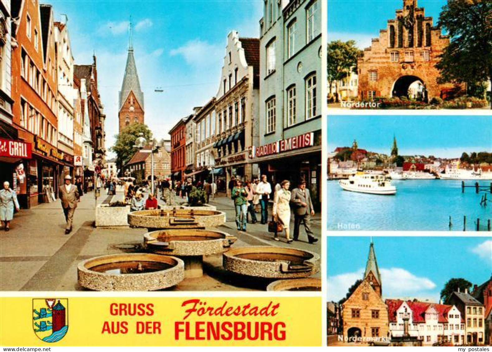 73941175 Flensburg__Schleswig-Holstein Stadtzentrum Fussgaengerzone Nordertor Ha - Flensburg