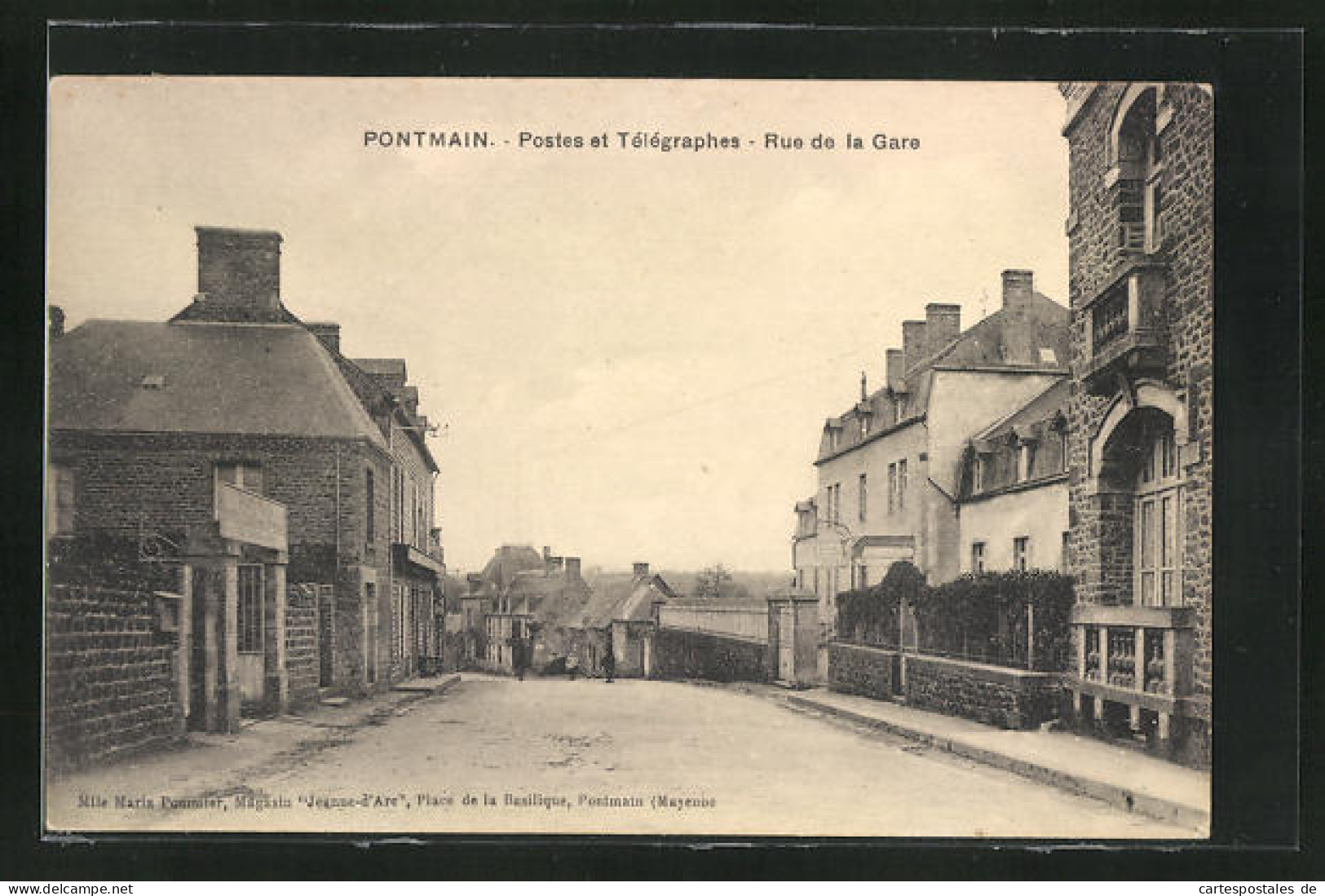 CPA Pontmain, Postes Et Telegraphes, Rue De La Gare  - Pontmain