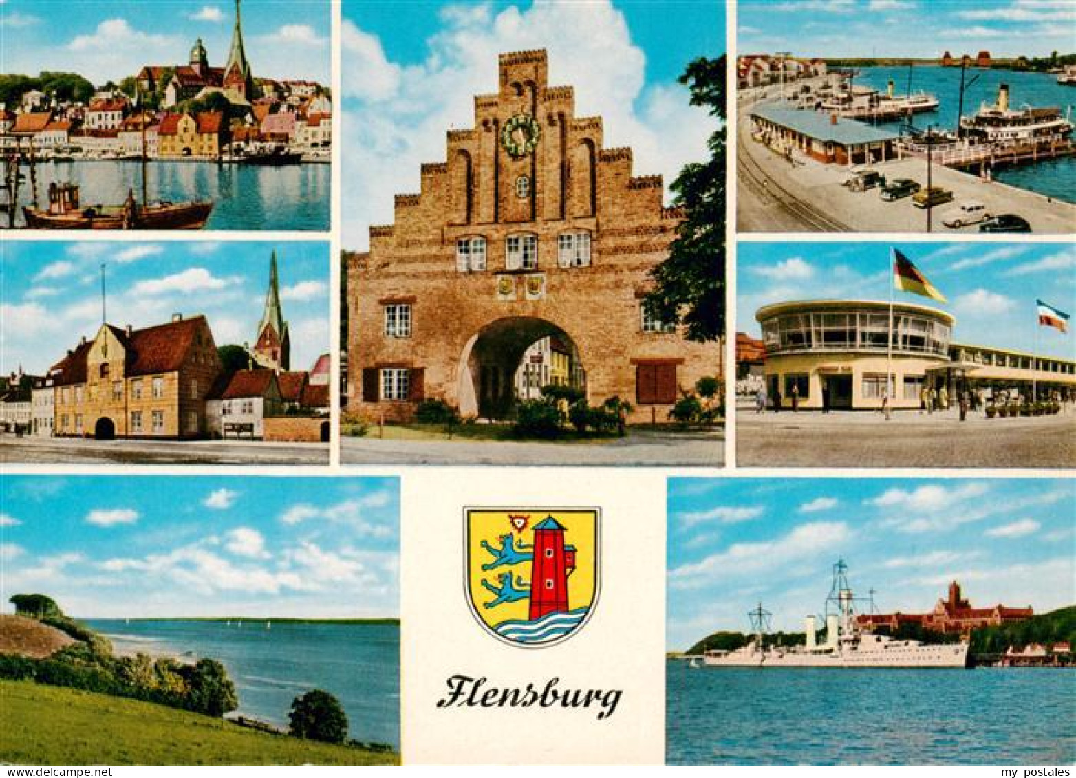 73941174 Flensburg__Schleswig-Holstein Teilansichten Hafen Panorama - Flensburg