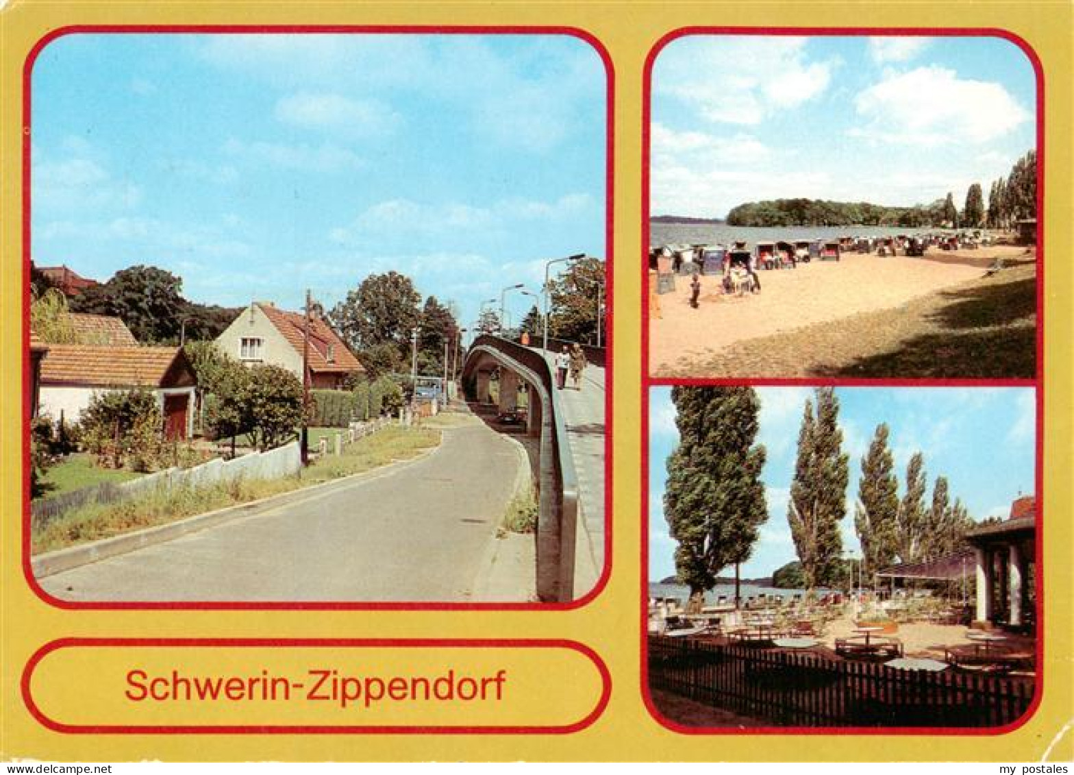 73899985 Zippendorf Schwerin Neue Fussgaengerbruecke Strandbad Am Strandpavillon - Schwerin