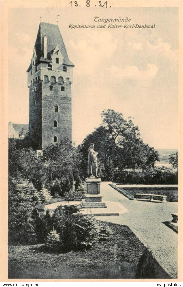 73899929 Tangermuende Kapitelturm Und Kaiser Karl Denkmal Tangermuende - Tangermuende
