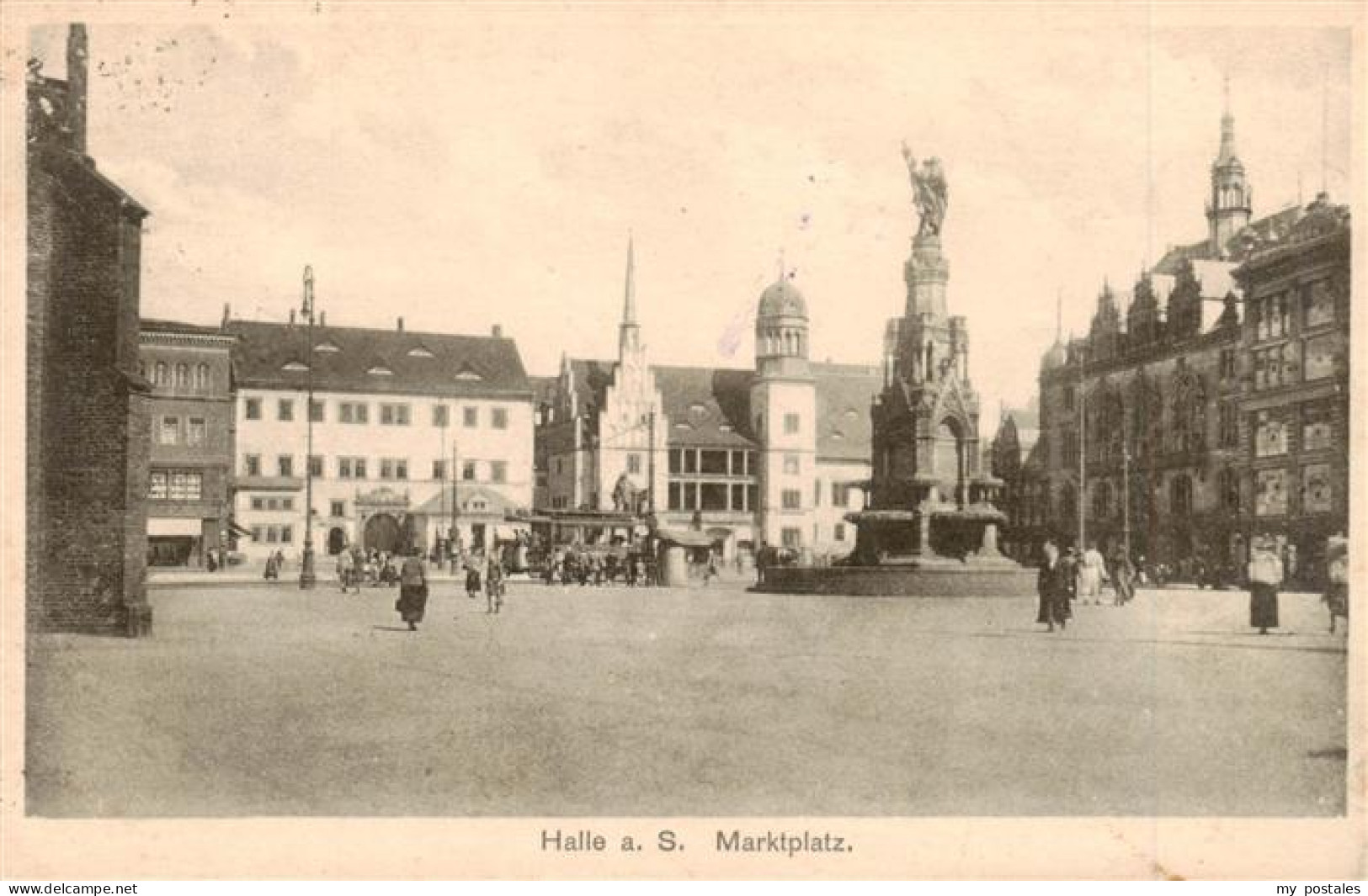 73899822 Halle  Saale Marktplatz Brunnen  - Halle (Saale)