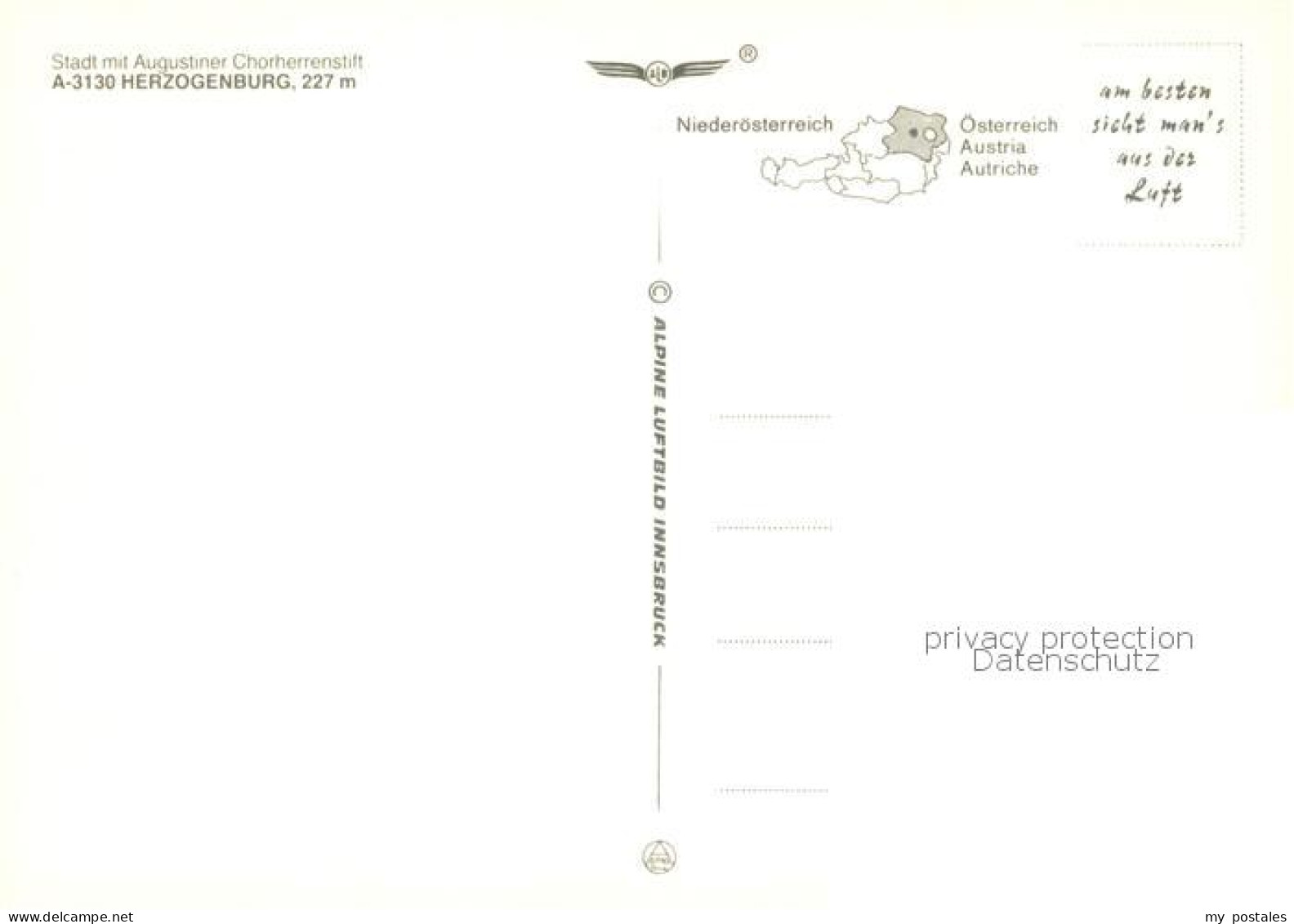 73861959 Herzogenburg Fliegeraufnahme Mit Augustiner Chorherrenstift Herzogenbur - Sonstige & Ohne Zuordnung