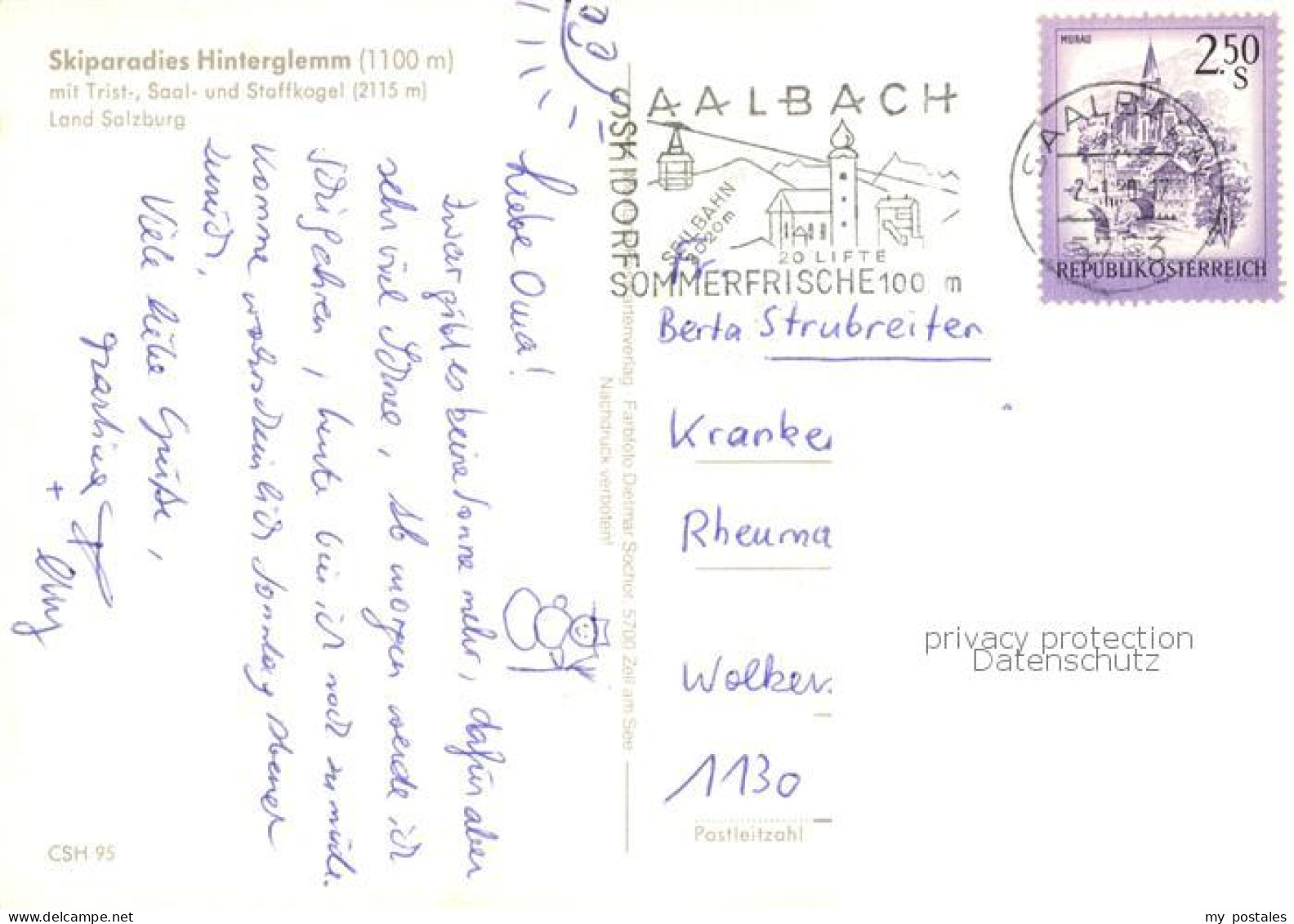 73861830 Hinterglemm Saalbach Mit Trist Saal Und Staffkogel Hinterglemm Saalbach - Autres & Non Classés
