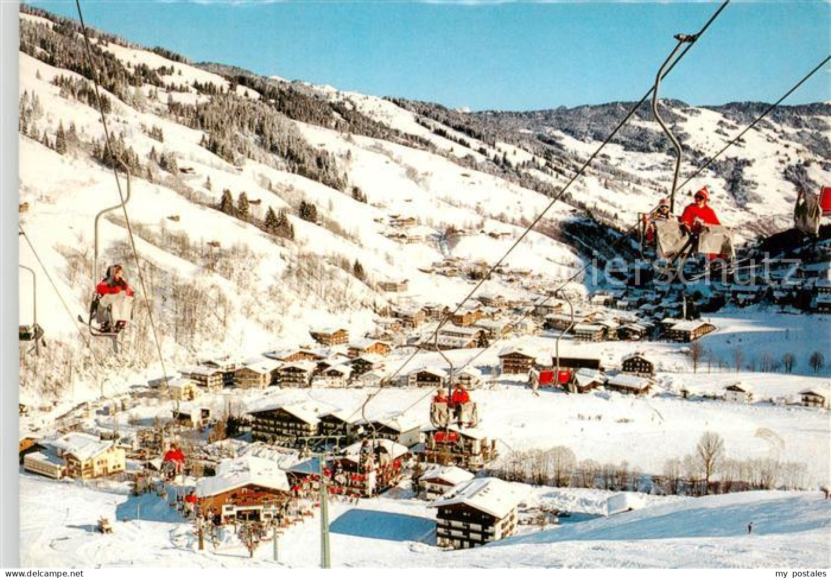 73861828 Hinterglemm Saalbach Mit Zwoelferkogelliften Hinterglemm Saalbach - Autres & Non Classés