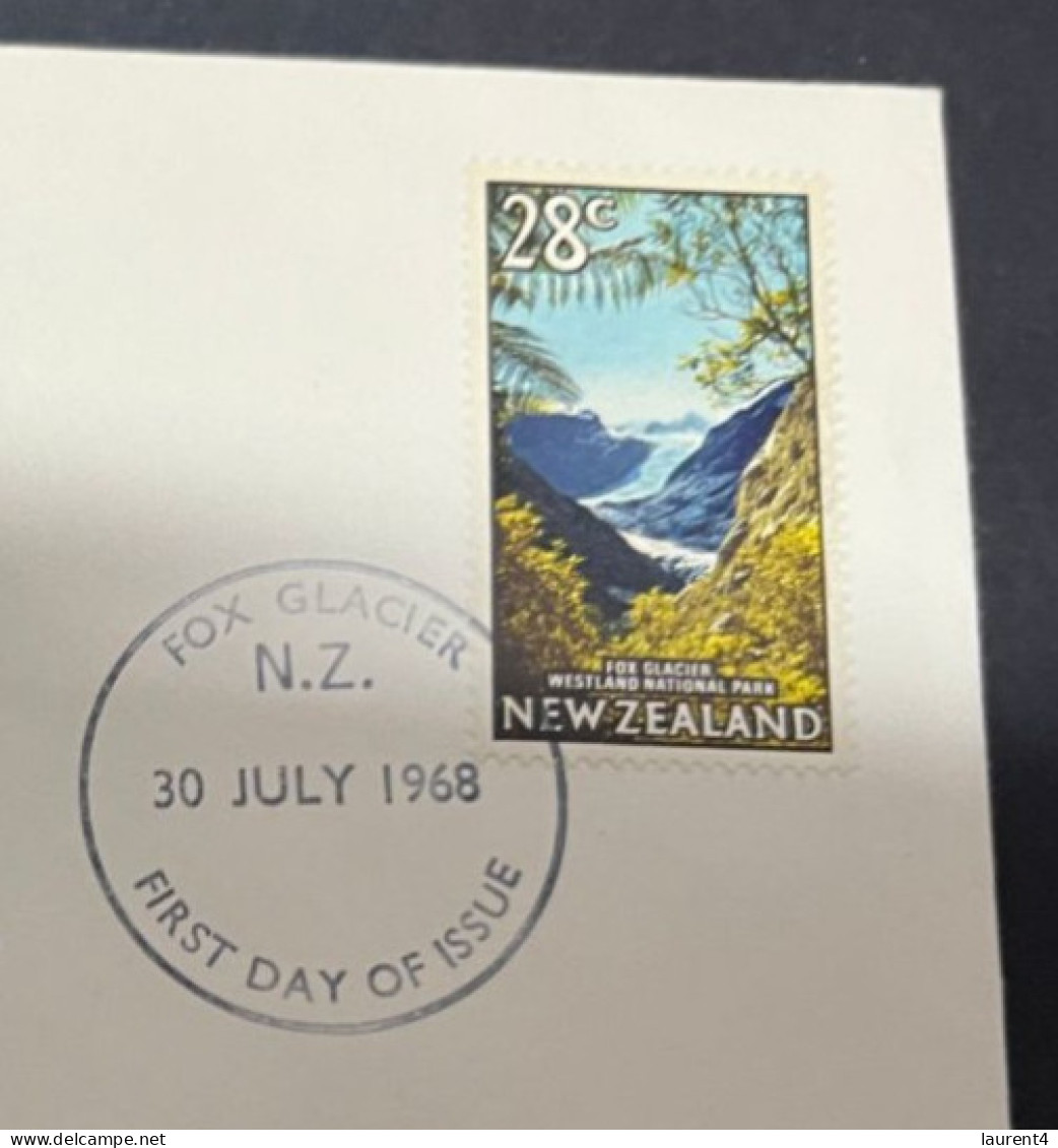 27-4-2024 (3 Z 14) FDC - New Zealand - Posted To Australia 1968 - Fox Glacier (with Special P/m) - FDC