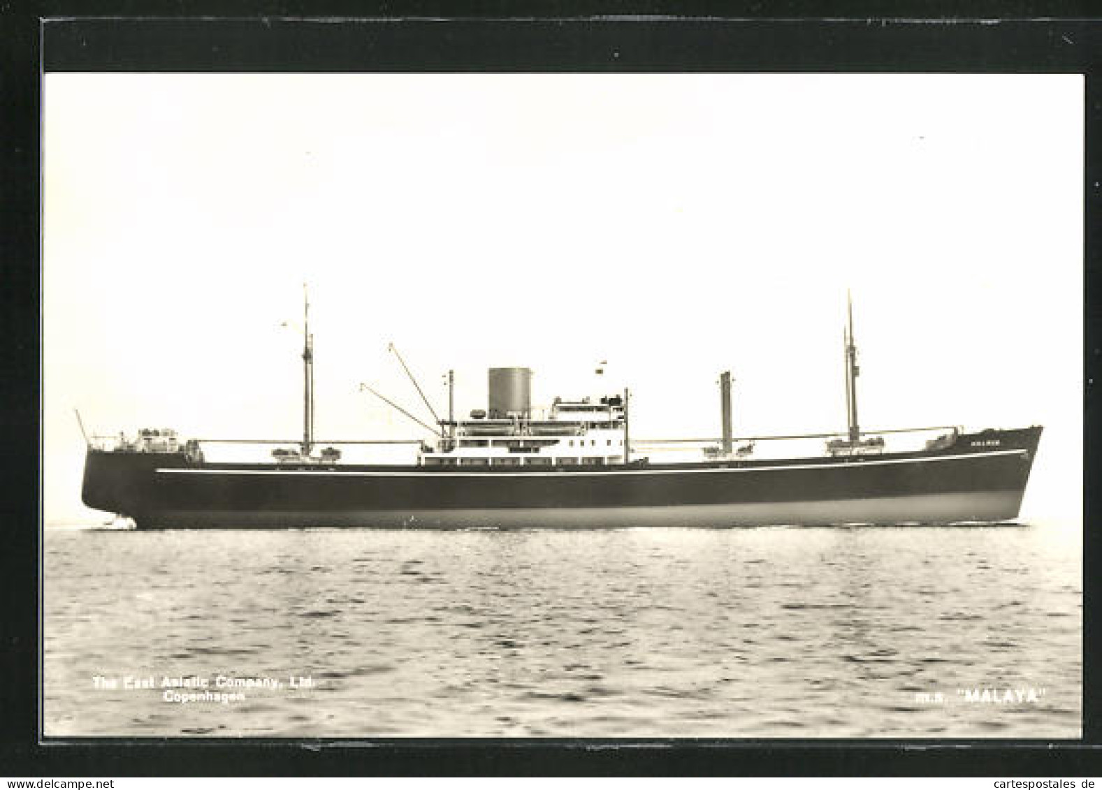 AK Handelsschiff MS Malaya, East Asiatic Company Ltd. Copenhagen  - Cargos