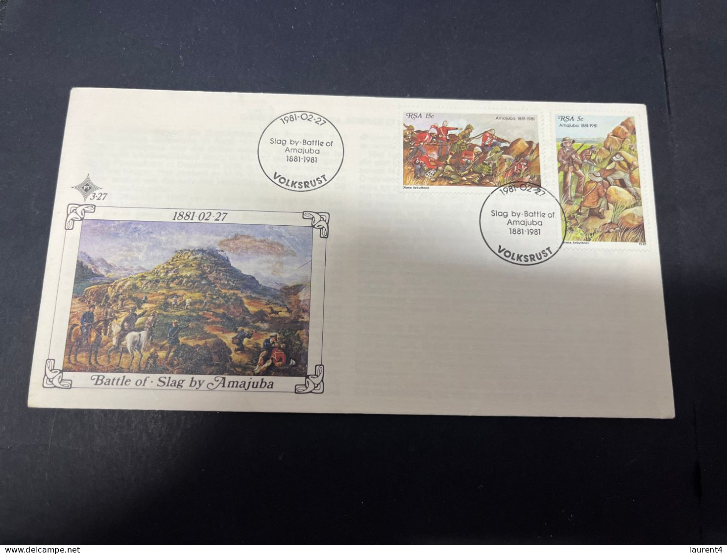 27-4-2024 (3 Z 14) FDC - South Africa (RSA) 1981 (battles) (including Insert) - FDC