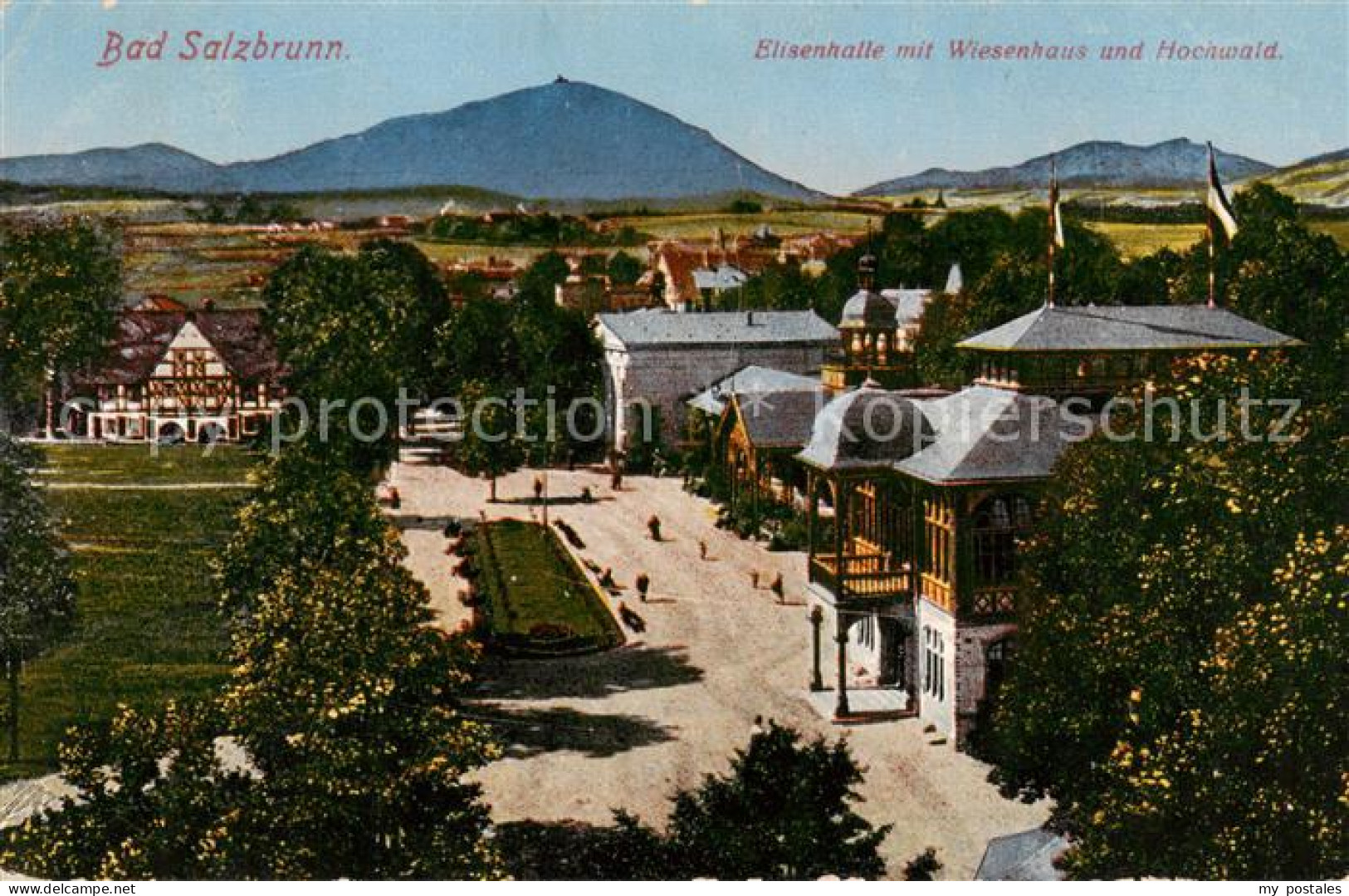 73822001 Bad Salzbrunn Szczawno-Zdroj PL Elisenhalle Mit Wiesenhaus Und Hochwald - Poland