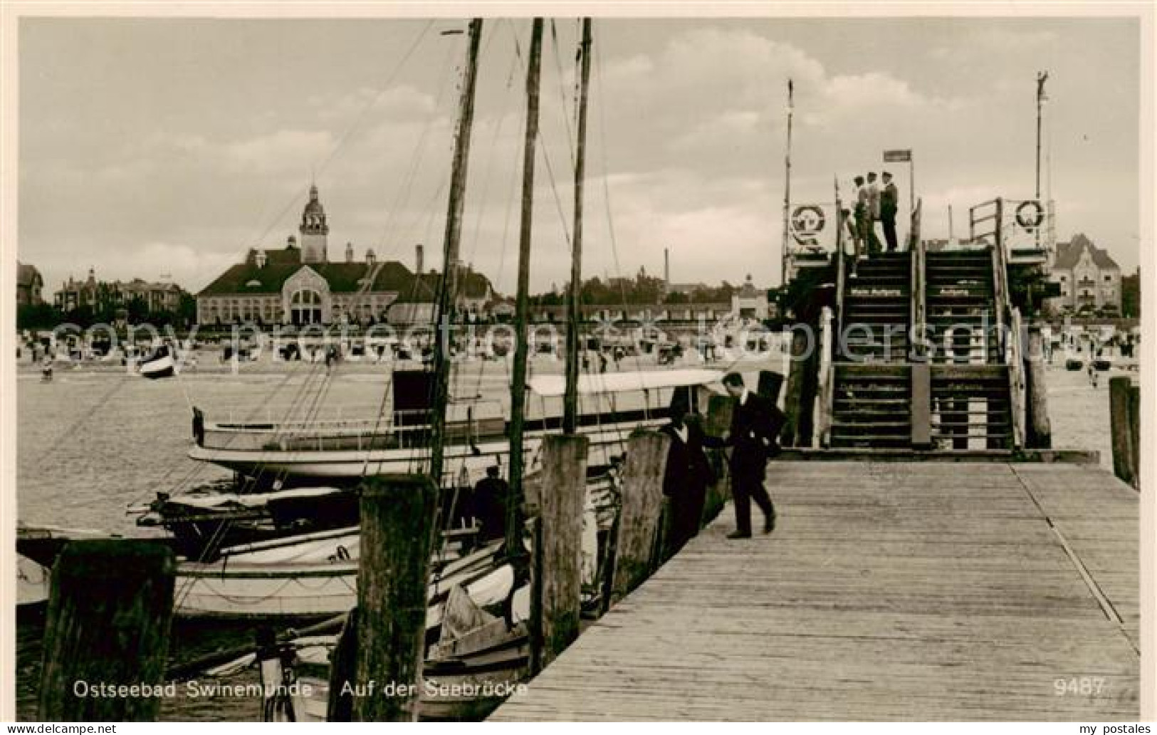 73821993 Swinemuende Swinoujscie Auf Der Seebruecke Swinemuende Swinoujscie - Poland