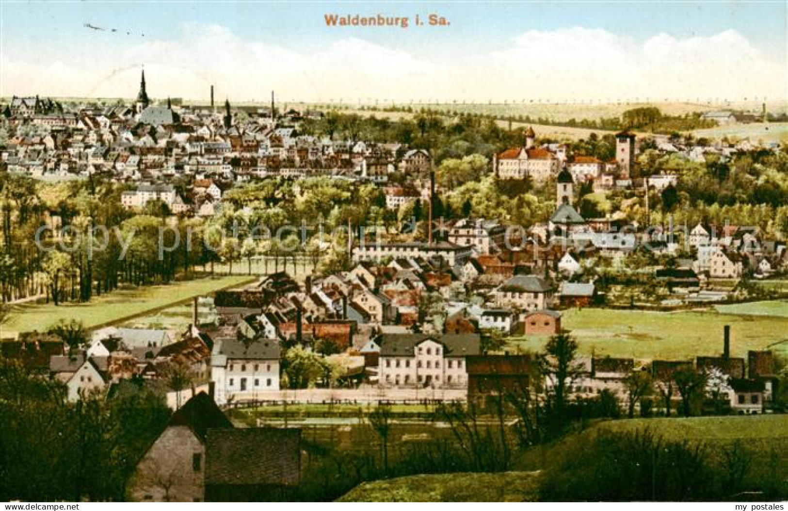 73821712 Waldenburg Sachsen Gasthof Gruenfeld Panorama Waldenburg Sachsen - Other & Unclassified