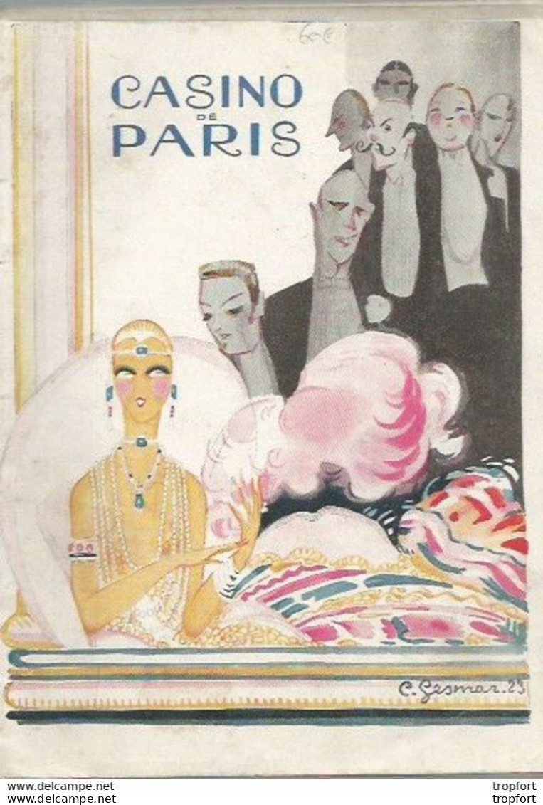 BB / Vintage / Old French Program Theater 1923 // Programme Théâtre Couv GESMAR / CASINO De Paris ON DIT CA ! // - Programmi