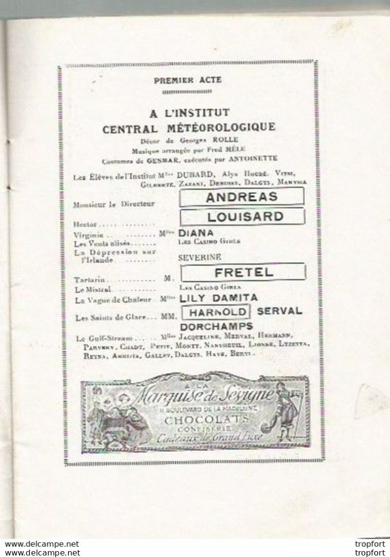 BB / Vintage / Old French Program Theater 1923 // Programme Théâtre Couv GESMAR / CASINO De Paris ON DIT CA ! // - Programme