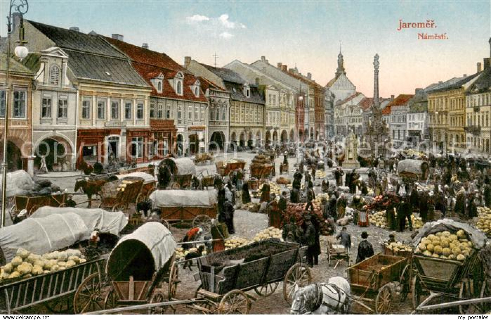 73821576 Jaromer CZ Marktplatz  - Tsjechië