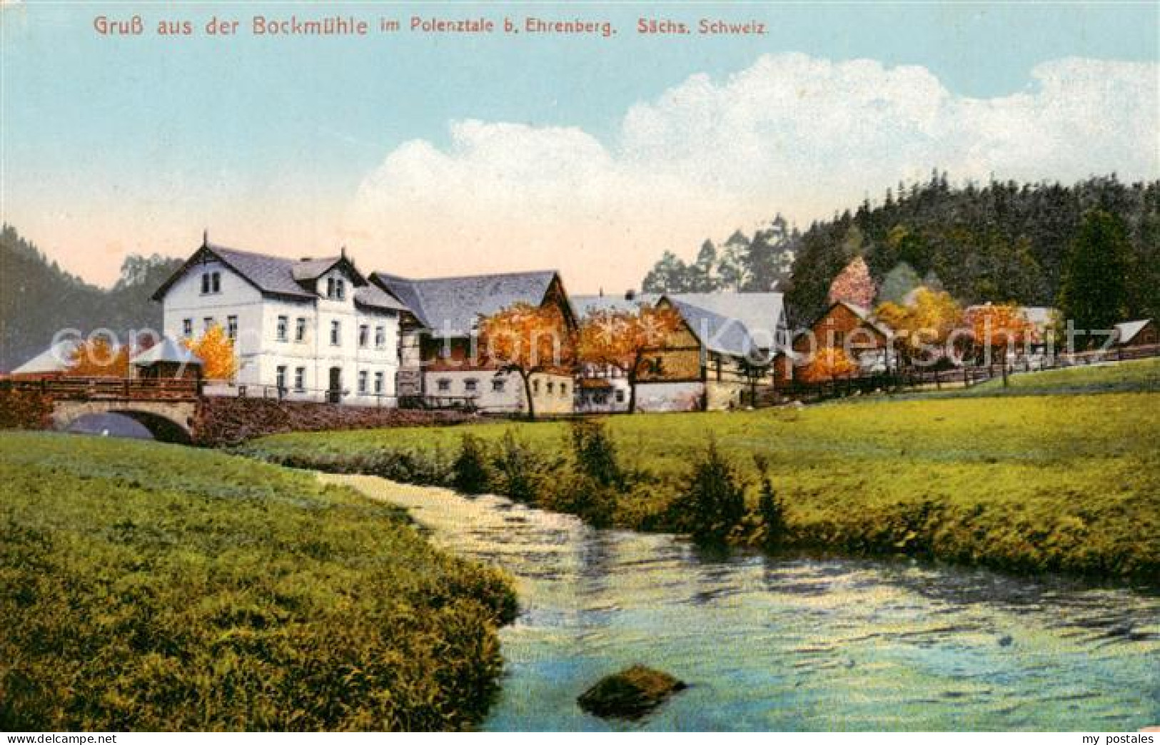 73821563 Polenztal Polenzthal Hohnstein Bockmuehle Panorama  - Sonstige & Ohne Zuordnung