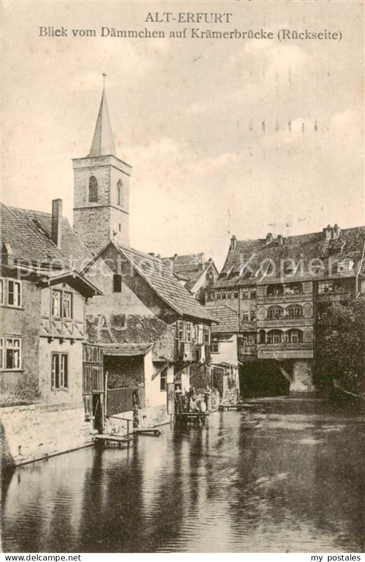 73821556 Alt Erfurt Blick Vom Daemmchen Auf Kraemerbruecke Alt Erfurt - Erfurt