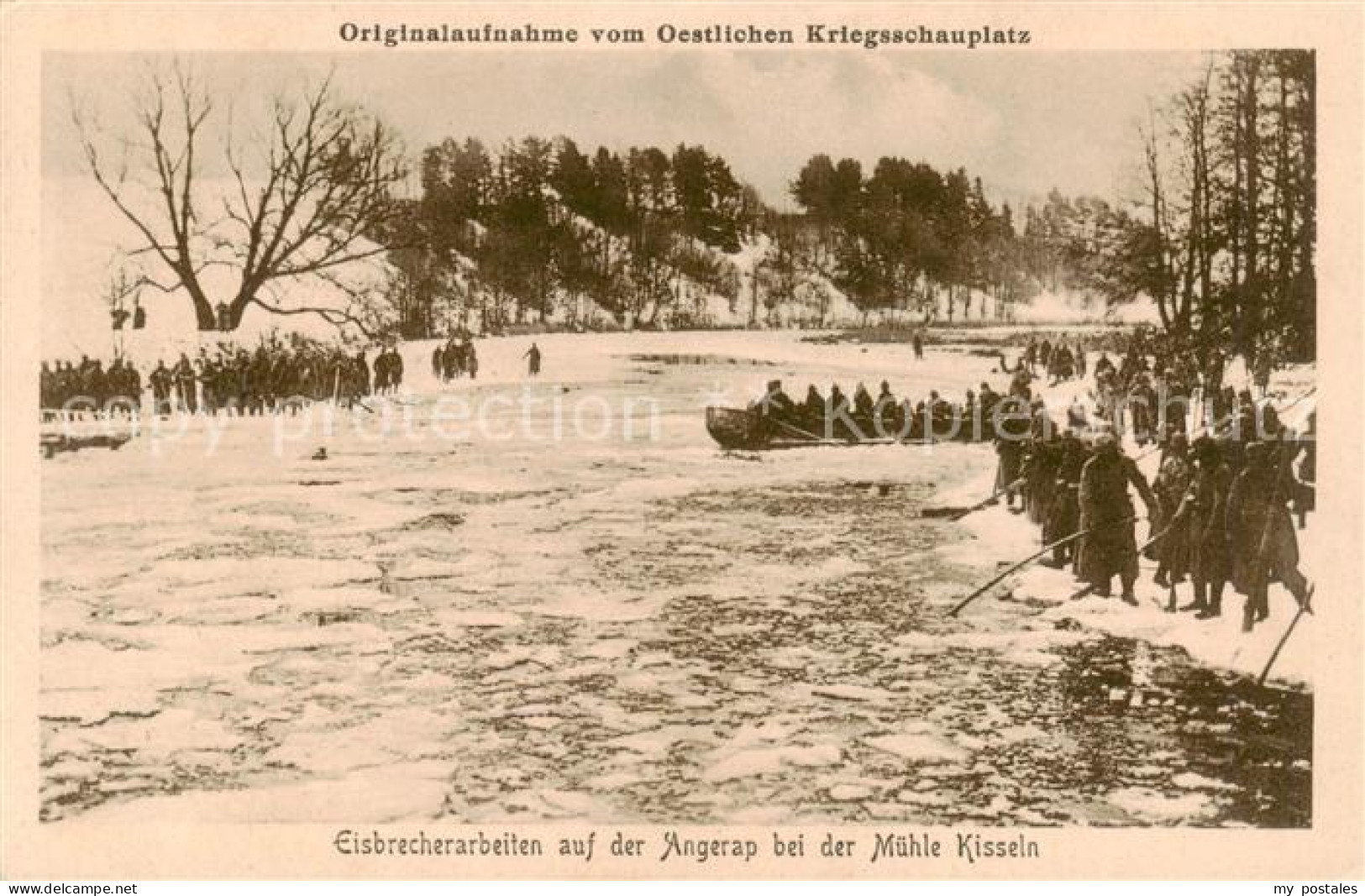 73821520 Kisseln Milluhnen Iljuschino RU Eisbrecherarbeiten Auf Der Angerap Bei  - Russland