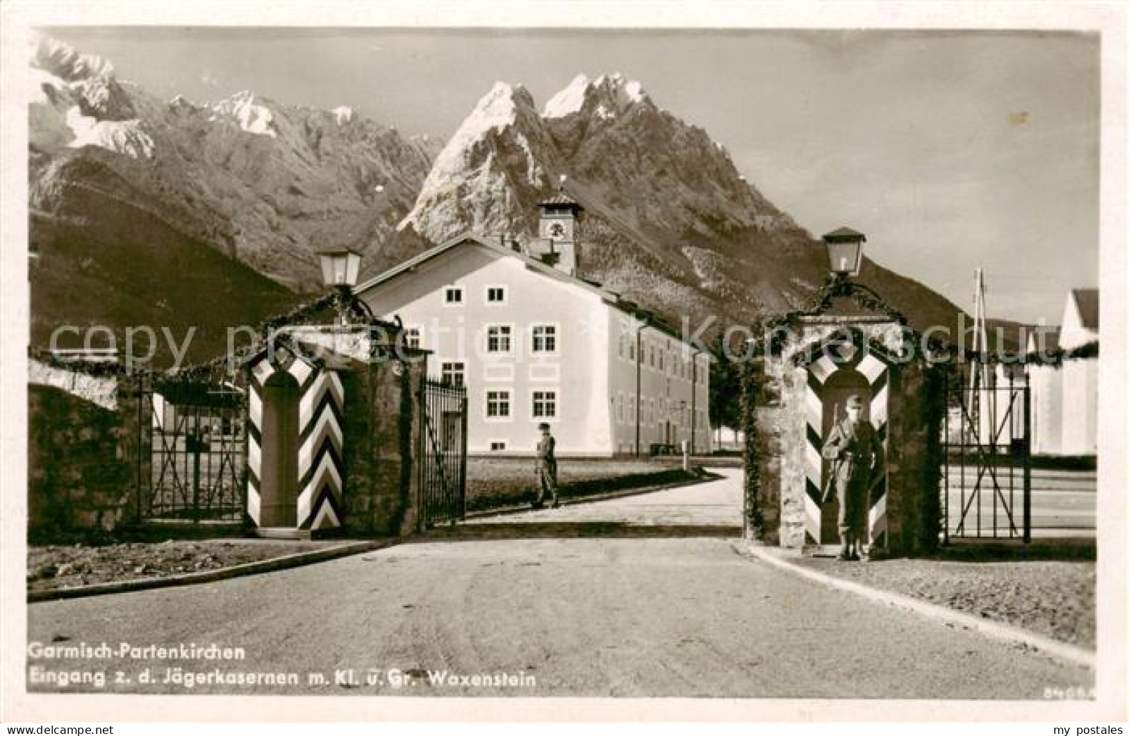 73821500 Garmisch-Partenkirchen Eingang Zu Den Jaegerkasernen Mit Kl Und Gr Waxe - Garmisch-Partenkirchen