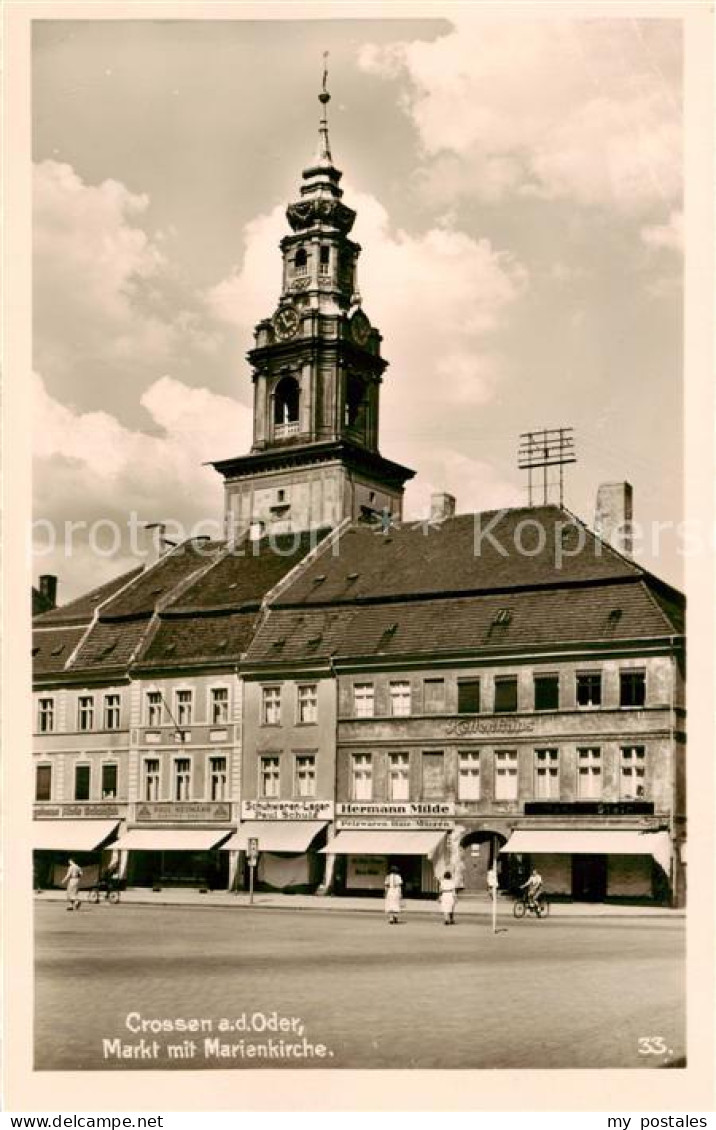 73821490 Crossen  Oder Krosno Odrzanskie PL Markt Mit Marienkirche  - Poland