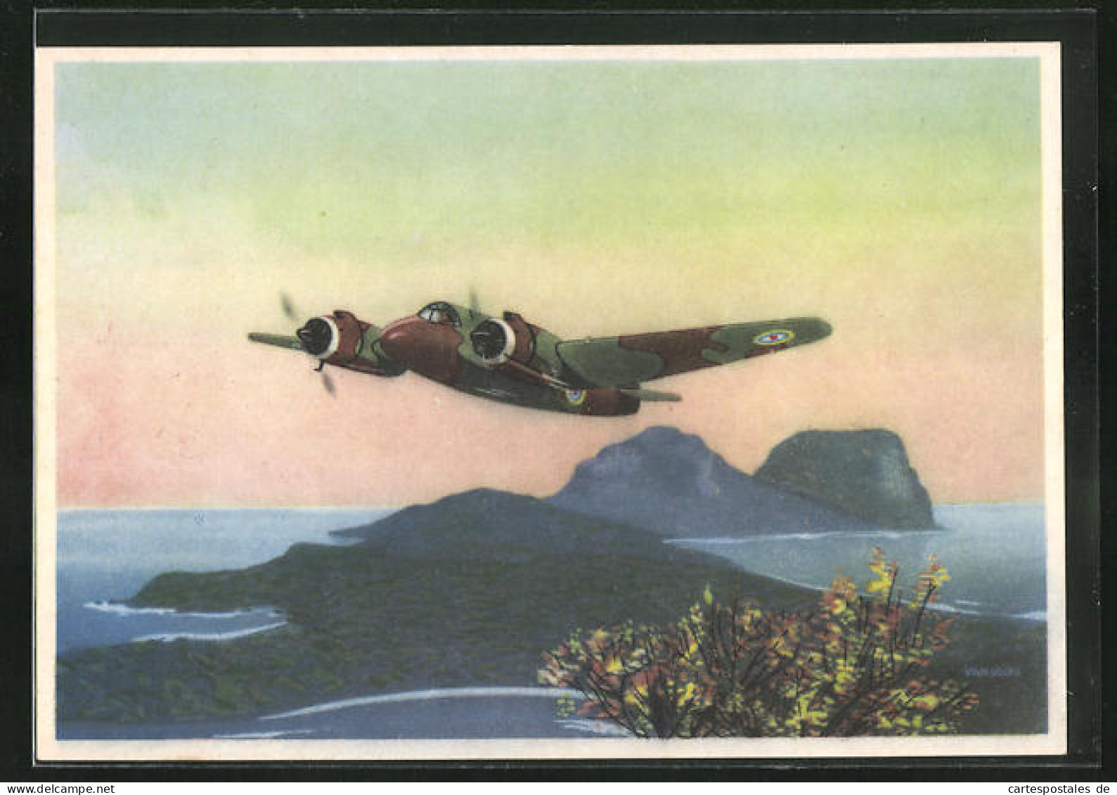 Künstler-AK Kampfflugzeug Vom Typ Bristol Beaufighter  - 1939-1945: 2ème Guerre