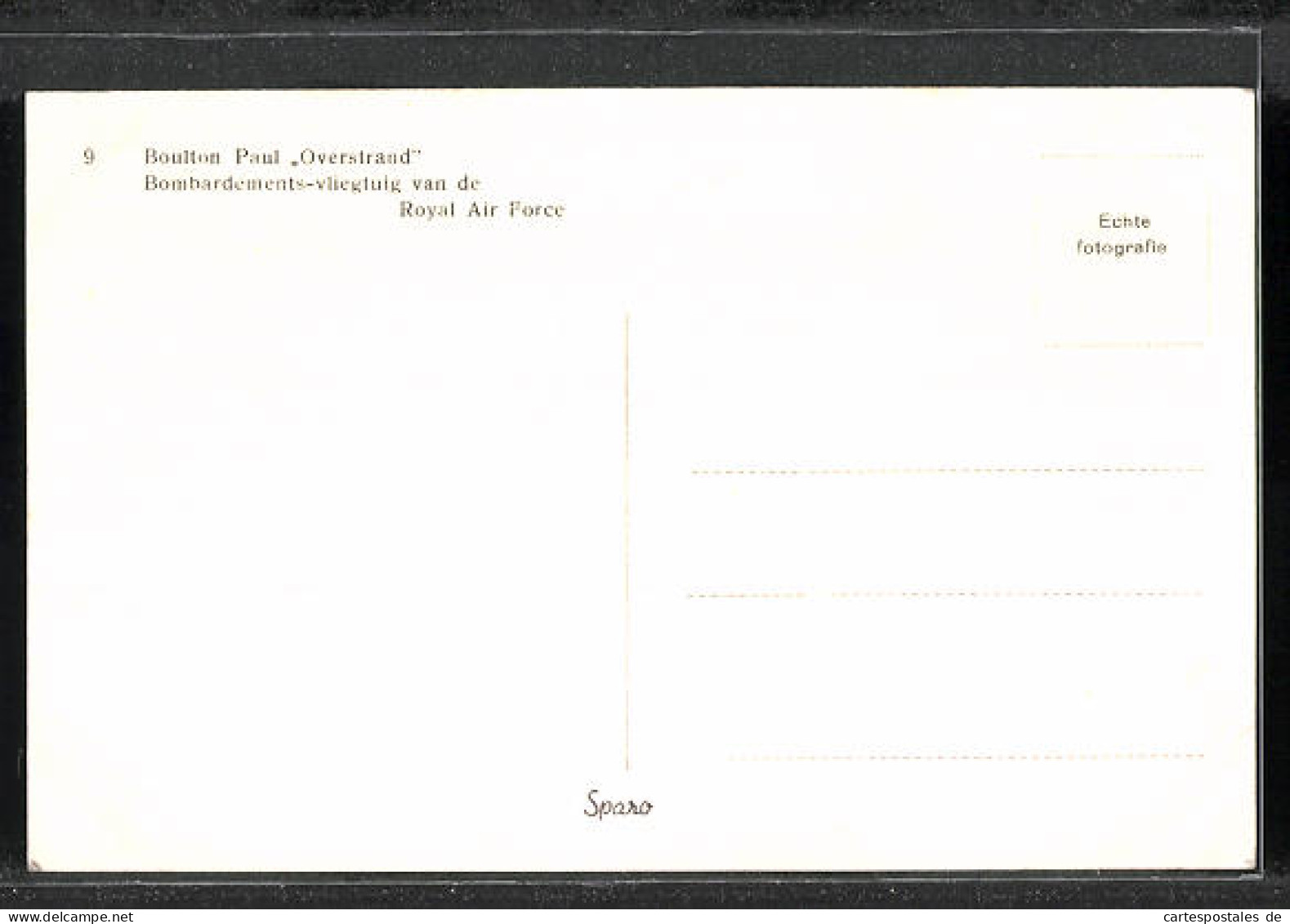 AK Bomber Der RAF Vom Typ Boulton Paul Overstrand  - 1939-1945: 2de Wereldoorlog