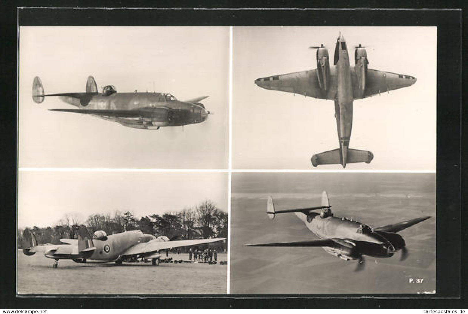 AK Verschiedene Ansichten Eines Militär-Flugzeuges Der Royal Air Force, P. 37  - 1939-1945: II Guerra
